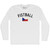 Czech Republic Fistball Country Flag Adult Cotton Long Sleeve T-shirt - White