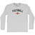 England Fistball Country Flag Adult Cotton Long Sleeve T-shirt - Grey Heather