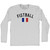France Fistball Country Flag Adult Cotton Long Sleeve T-shirt - Grey Heather