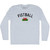 Wales Fistball Country Flag Adult Tri-Blend Long Sleeve T-shirt - Athletic White