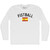 Spain Fistball Country Flag Adult Cotton Long Sleeve T-shirt - White