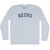 Becks Adult Tri-Blend Long Sleeve T-shirt - Athletic White