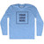 Custom Your Logo Here Adult Tri-Blend Long Sleeve T-shirt - Athletic Blue