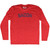 Bacon Adult Tri-Blend Long Sleeve T-shirt - Athletic Red