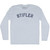 Stifler Adult Tri-Blend Long Sleeve T-shirt - Athletic White