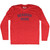 Berserk Mode Adult Tri-Blend Long Sleeve T-shirt - Athletic Red