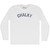 Chalky Adult Cotton Long Sleeve T-shirt - White