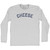 Cheese Adult Cotton Long Sleeve T-shirt - Grey Heather
