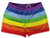 Adult SMALL- Rainbow Shorty Short Gym Shorts 2.5"Inseam- Final Sale ZT44