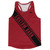 Custom Sash Left To Right Running Tank Tops Made In USA - Red Cardinal And Black