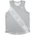 Custom Sash Left To Right Athletic Tank Top - Grey Medium And White