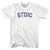 Stoic Adult Cotton T-shirt - White