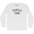Turtle Time Adult Cotton Long Sleeve T-shirt - White