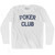 Poker Club Adult Cotton Long Sleeve T-shirt - White