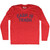 Cash Is Trash Adult Tri-Blend Long Sleeve T-shirt - Athletic Red