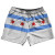 Chicago Flag White Swim Shorts 5" - White