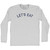 Let's Eat Adult Cotton Long Sleeve T-shirt - Grey Heather