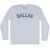 Dallas Adult Tri-Blend Long Sleeve T-shirt - Athletic White