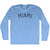 Miami Adult Tri-Blend Long Sleeve T-shirt - Athletic Blue