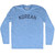 Korean Adult Tri-Blend Long Sleeve T-shirt - Athletic Blue