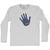 Hand Stop Adult Cotton Long Sleeve T-shirt - Grey Heather