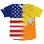 Bhutan And American Flag Combo Soccer Jersey Made In USA