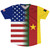 Cameroon And American Flag Combo Soccer Jersey Made In USA Cameroon And American Flag Combo Soccer Jersey Made In USA