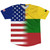 American Flag and Lithuania Flag Combination Soccer Jersey Made In USA