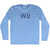 WU Adult Tri-Blend Long Sleeve T-shirt - Athletic Blue