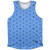 Tequilla Pattern Athletic Tank Top - Carolina Blue