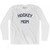 Hockey Mom Adult Cotton Long Sleeve T-shirt - White