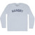 Hangry Adult Tri-Blend Long Sleeve T-shirt - Athletic White