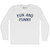 Fun And Funny Adult Cotton Long Sleeve T-shirt - White