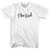 The End Cursive Adult Cotton T-shirt - White