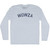 Wowza Adult Tri-Blend Long Sleeve T-shirt - Athletic White
