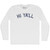 Hi Ya'll Adult Cotton Long Sleeve T-shirt - White