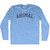 Animal Adult Tri-Blend Long Sleeve T-shirt - Athletic Blue