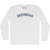 Dominican Adult Cotton Long Sleeve T-shirt - White