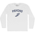 Psycho Running Track Winged Foot Adult Cotton Long Sleeve T-shirt - White