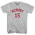 Hickory 15 Basketball (Distressed Design) Adult Cotton T-shirt Cool Grey