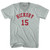 Hickory 15 Basketball (Distressed Design) Adult Tri-Blend V-neck T-shirt Athletic Cool Grey