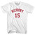 Hickory 15 Basketball (Distressed Design) Womens Cotton Junior Cut T-Shirt White