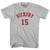 Hickory 15 Basketball (Distressed Design) Womens Cotton Junior Cut T-Shirt Grey Heather