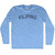 Filipino Adult Tri-Blend Long Sleeve T-shirt - Athletic Blue