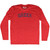 Greek Adult Tri-Blend Long Sleeve T-shirt - Athletic Red