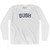 BUSH Adult Cotton Long Sleeve T-shirt - White