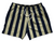 ADULT MEDIUM-Navy Blue & Vegas Gold Vertical Stripe 5" Swim Shorts Made in USA - Navy Blue & Vegas Gold- Final Sale SM1