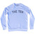 The Ten Adult Tri-Blend Sweatshirt - White