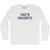 Dad's Favorite Adult Cotton Long Sleeve T-shirt - White