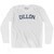 DILLON Adult Cotton Long Sleeve T-shirt - White